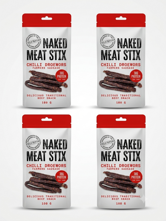 Naked Meat Stix Chilli - Droëwors Farmer's Sausage