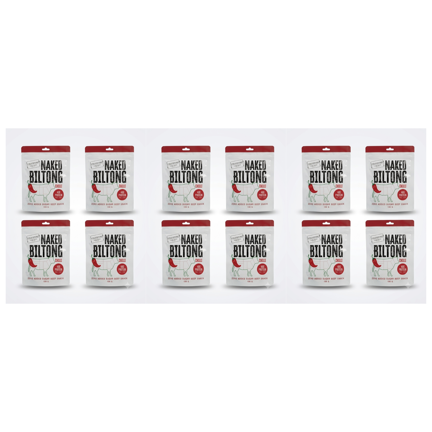 Naked Biltong Chilli Sliced 100g
