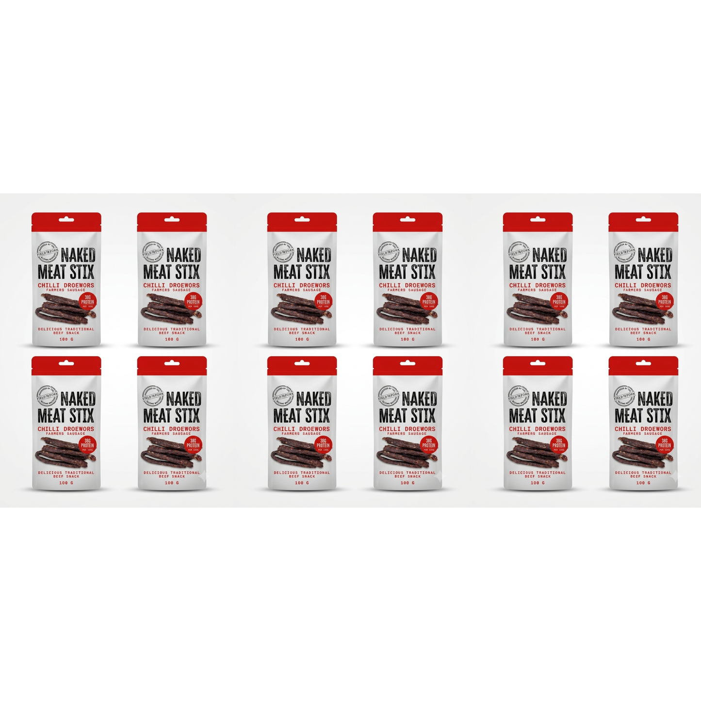 Naked Meat Stix Chilli - Droëwors Farmer's Sausage