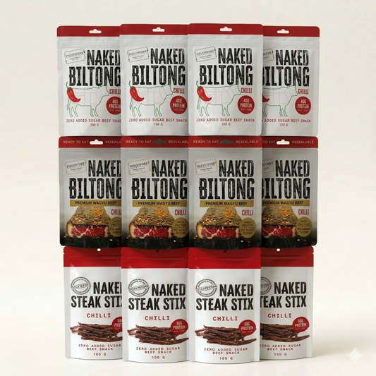 🎉 Naked Biltong Chilli Party Pack – 12x Pack