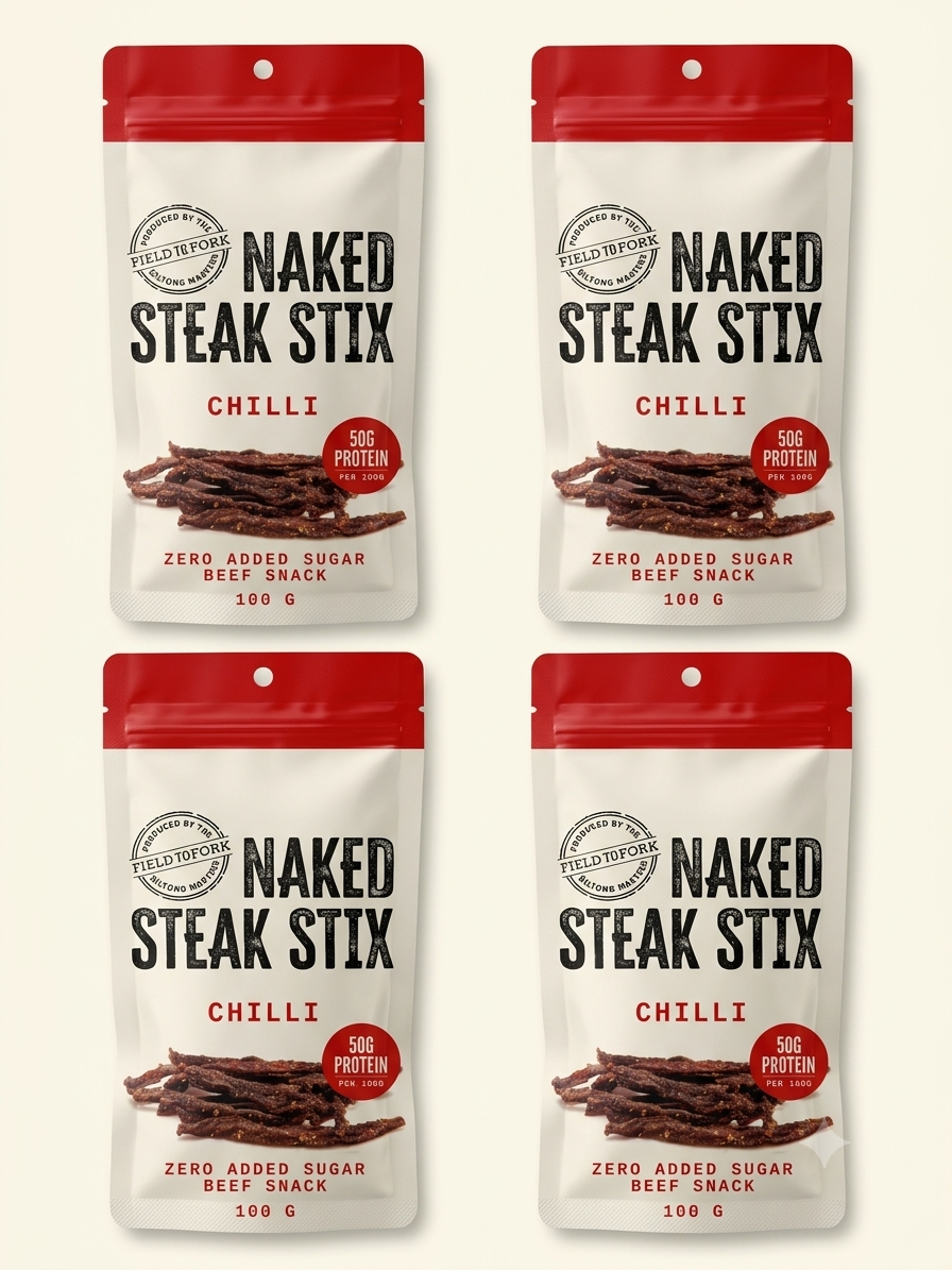 Naked Steak Stix Chilli 100g