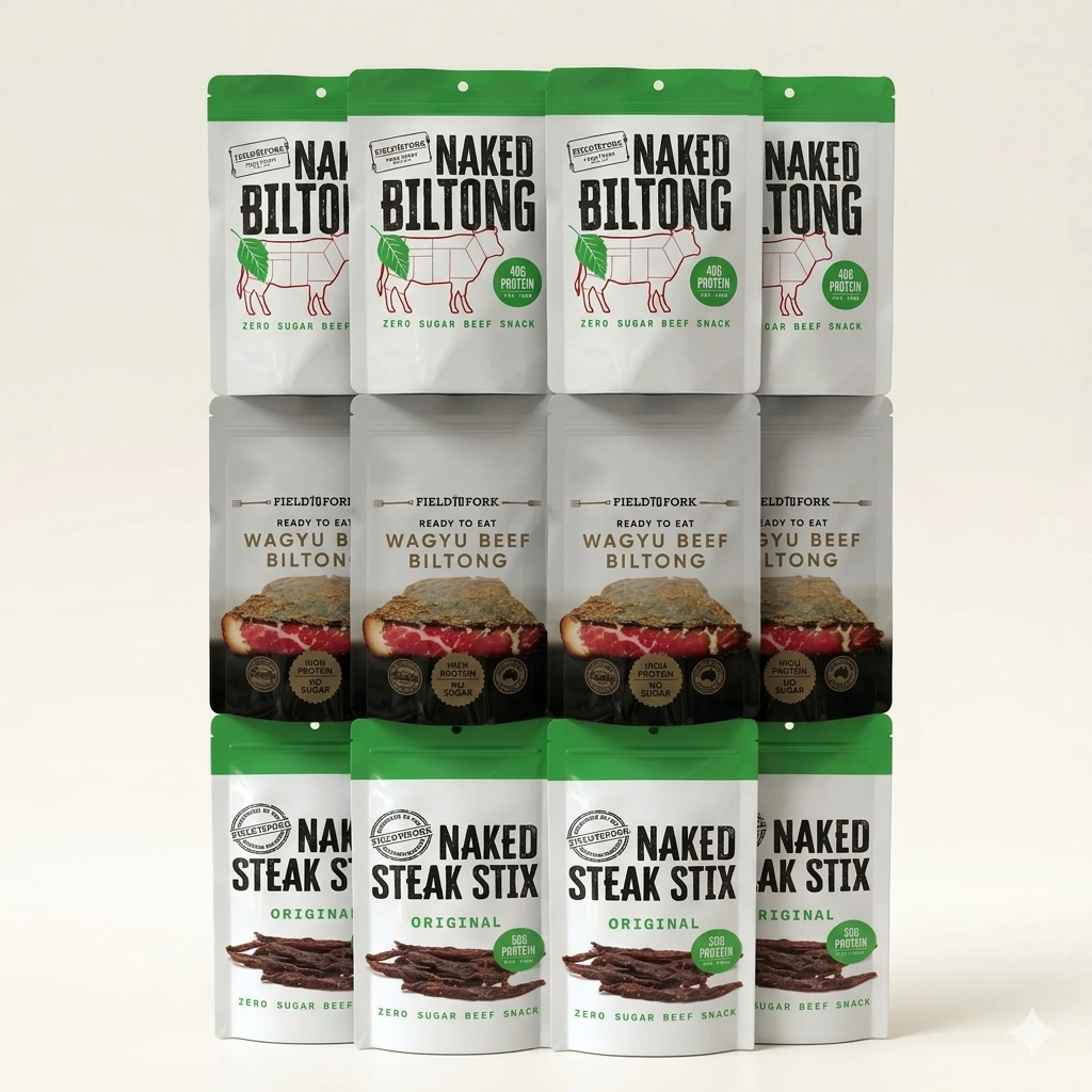 🎉 Naked Biltong Party Pack – 12x Pack