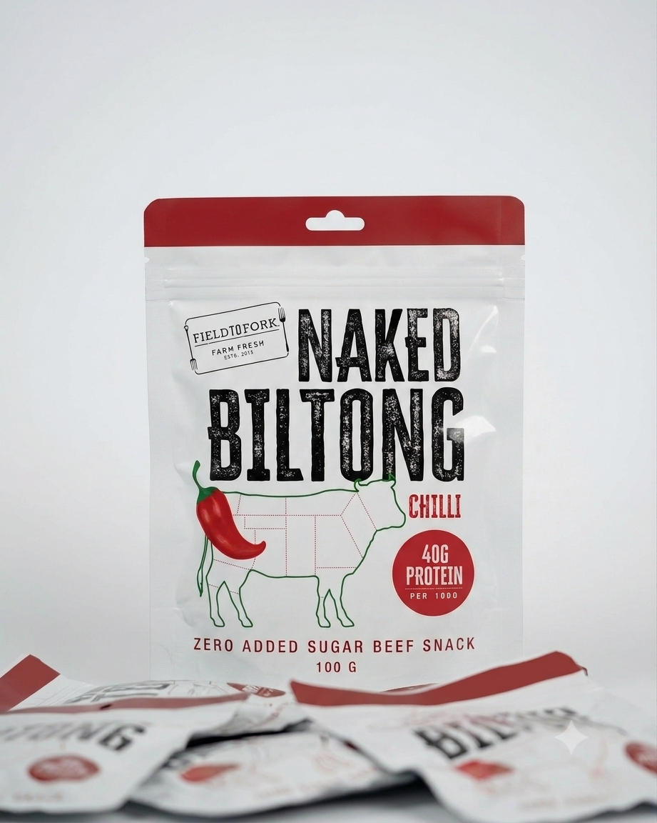 Naked Biltong Chilli Sliced 100g