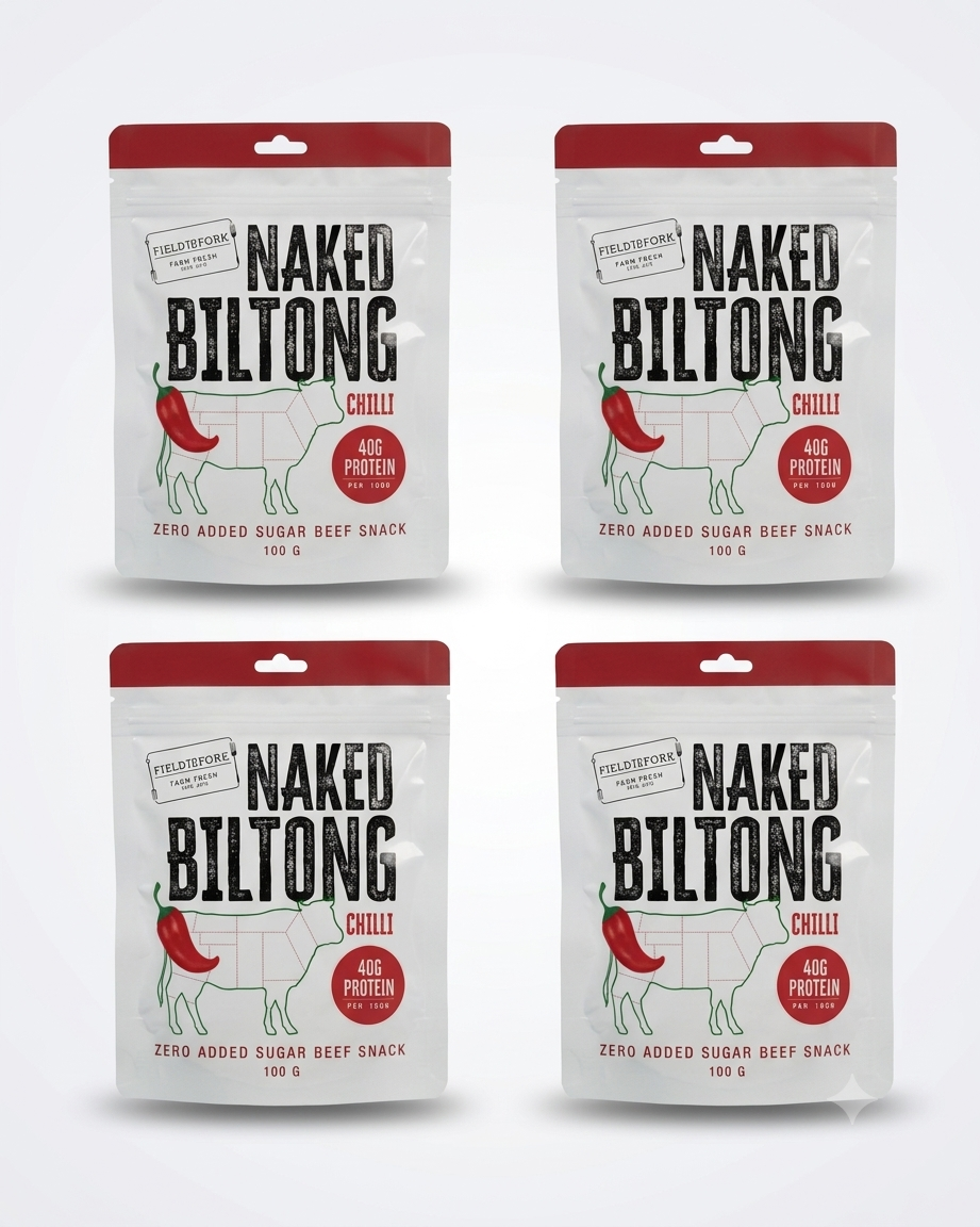 Naked Biltong Chilli Sliced 100g