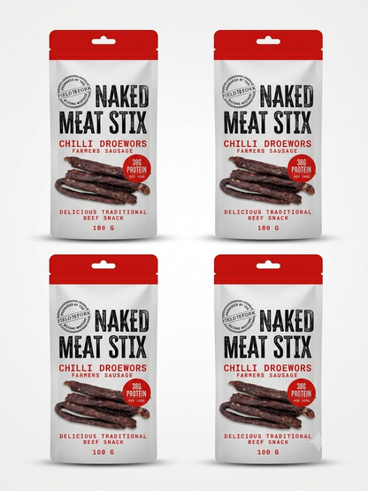 Naked Meat Stix Chilli - Droëwors Farmer's Sausage