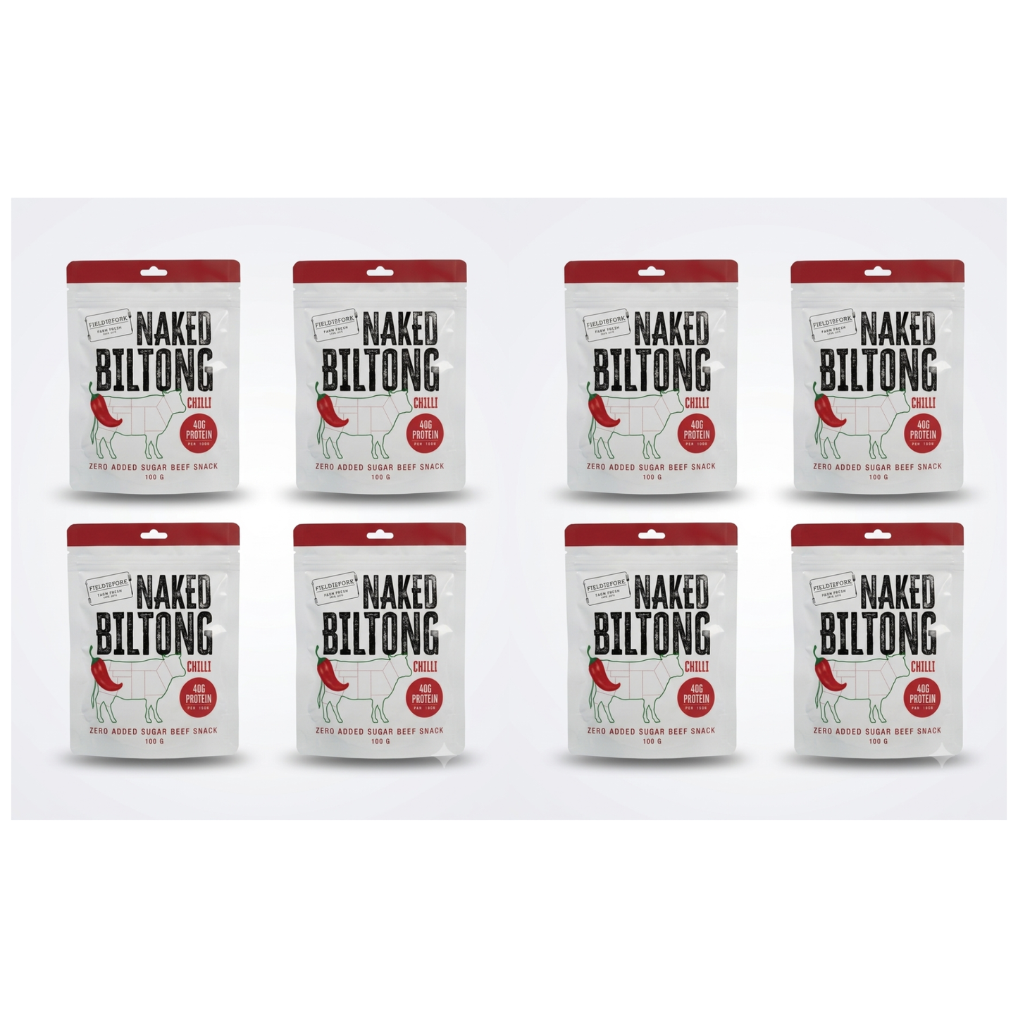 Naked Biltong Chilli Sliced 100g