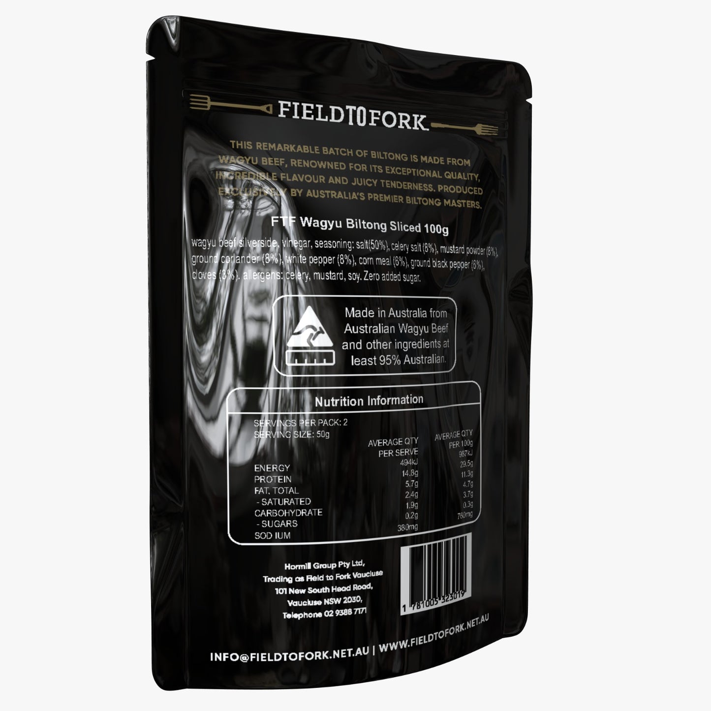 Premium Wagyu Biltong Slices – 100g (10-Pack Carton)