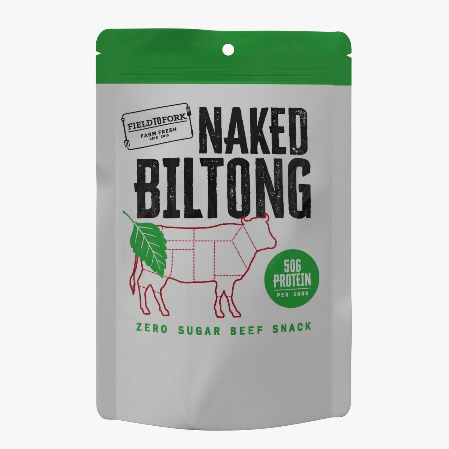 Naked Biltong Sliced - 100g (10-Pack Carton)