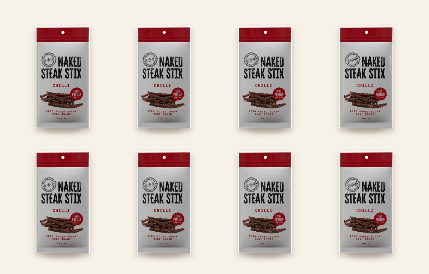 Naked Steak Stix Chilli 100g